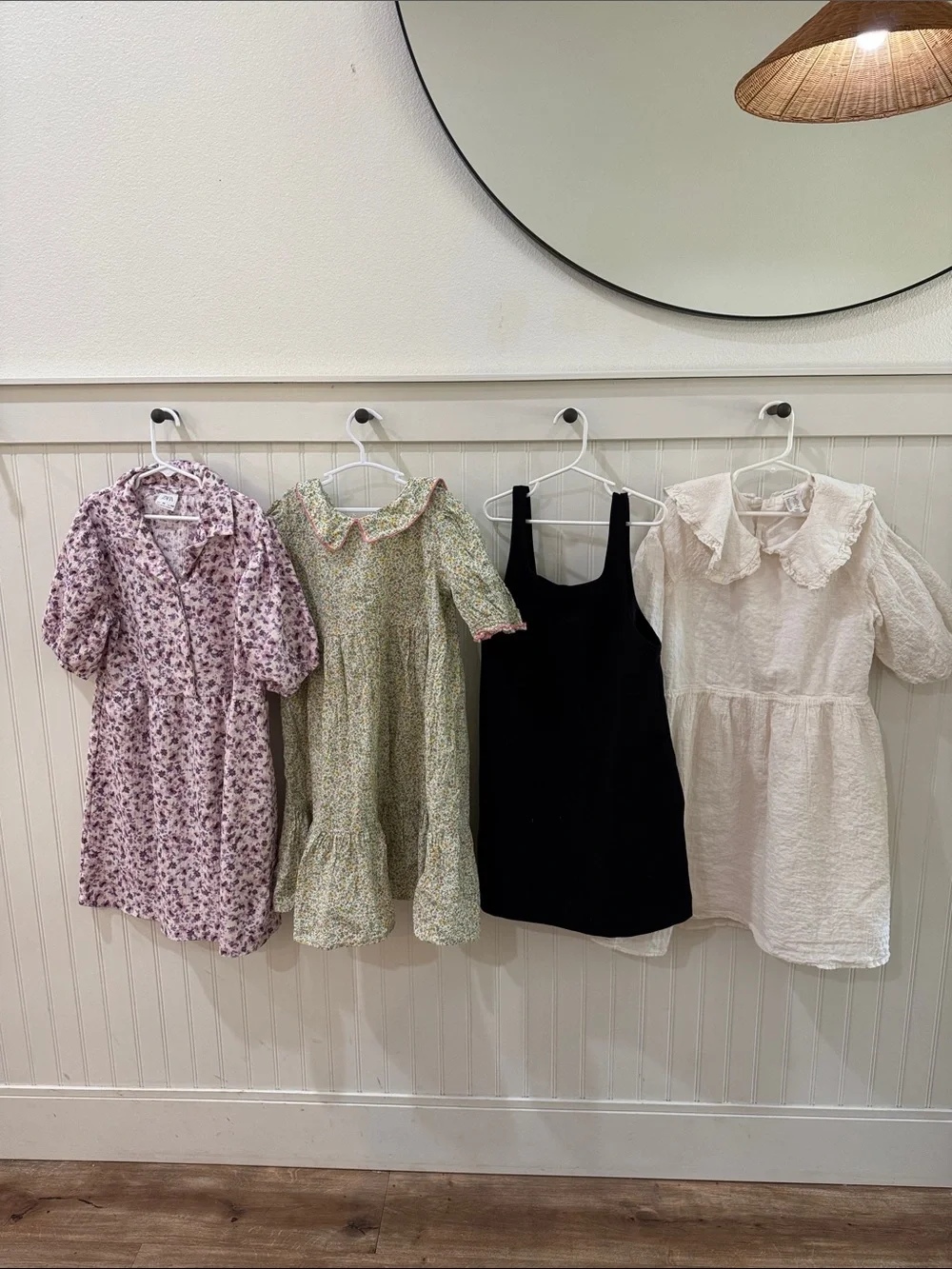 Cream Ruffled Collar Kids Dress Zara H&M girls Lot 8 9 10 vintage inspired